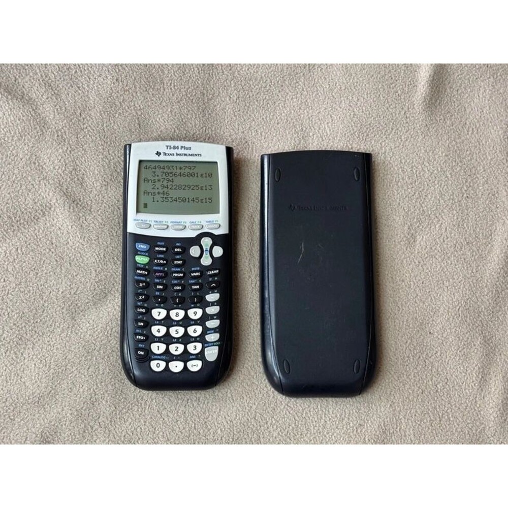 Texas Instruments TI-84 Plus Graphing Calculator With Case Cover